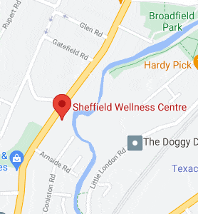 Map of the Sheffield Wellness Centre